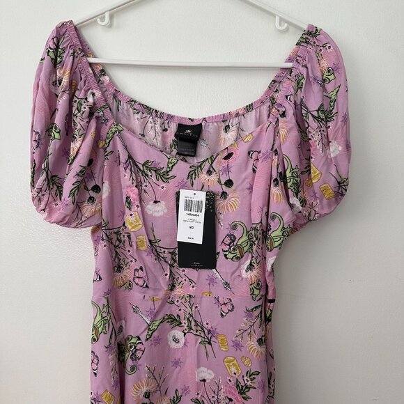 SUMMER SALE! Disney Rapunzel Purple Puff Sleeve Dress w/ Side Zipper – M (NWT) - Picture 3 of 5